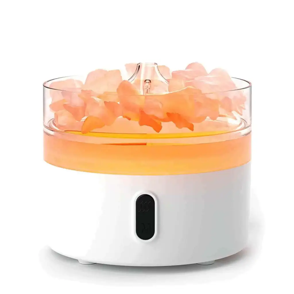 Himalayan Salt  Aroma Diffuser – Night Light – USB-C – Flame Effect ( salt included) | www.artisangoods.co.uk