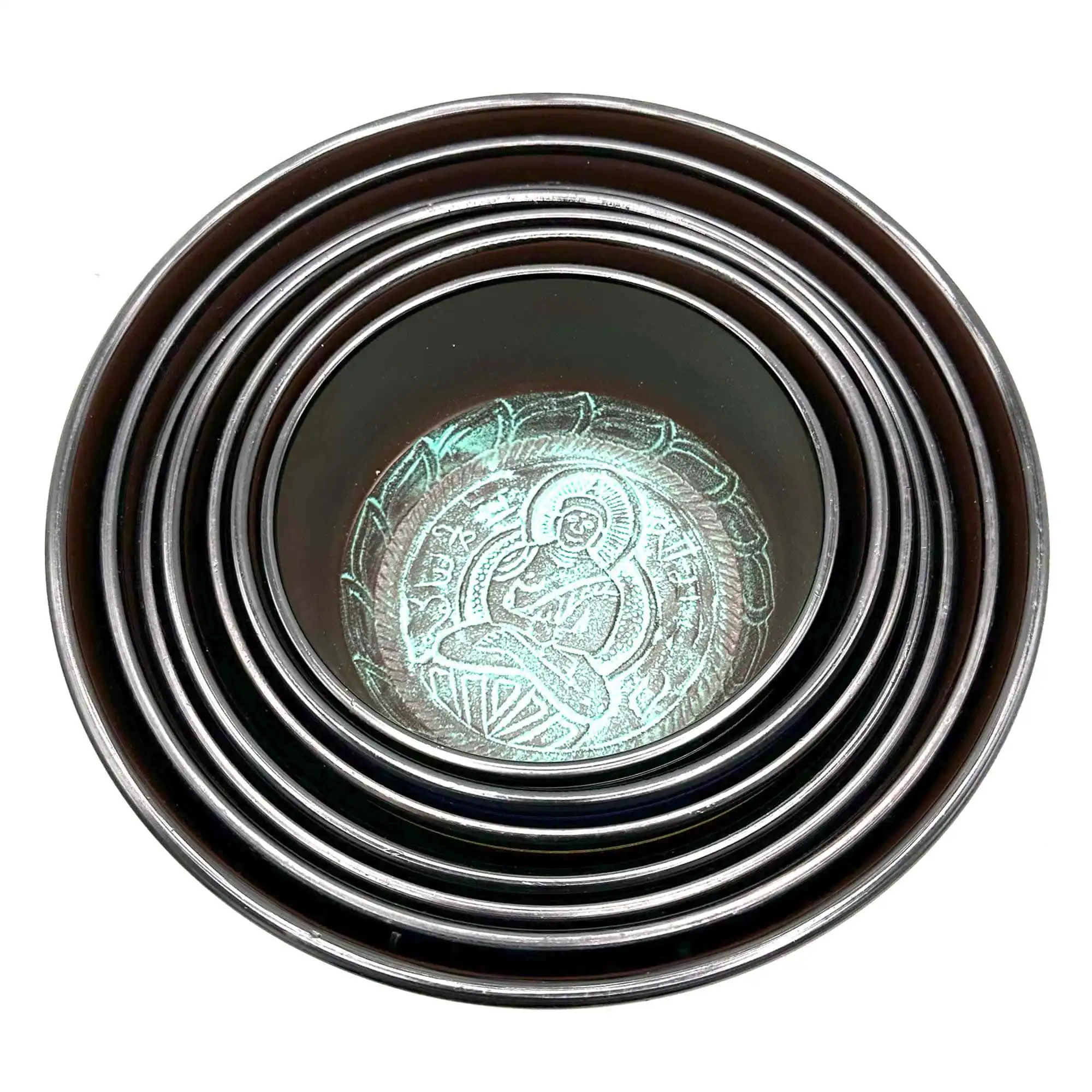 Large Chakra Set of Seven Singing Bowls (19.5-35cm) | www.artisangoods.co.uk 4 Large Chakra Set of Seven Singing Bowls (19.5-35cm) | www.artisangoods.co.uk 3