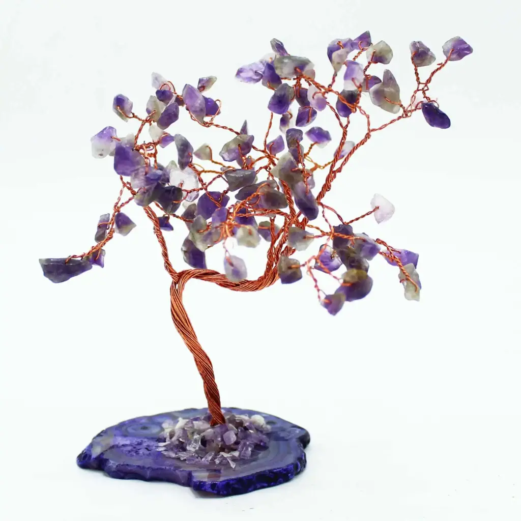 Lrg Gemstone Tree – Amethyst on Natural Agate Base (100 stones) | www.artisangoods.co.uk 2 Lrg Gemstone Tree – Amethyst on Natural Agate Base (100 stones) | www.artisangoods.co.uk 2
