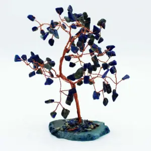 Lrg Gemstone Tree – Sodalite on Blue Agate Base (100 stones) | www.artisangoods.co.uk 2