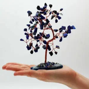 Lrg Gemstone Tree – Sodalite on Blue Agate Base (100 stones) | www.artisangoods.co.uk 3