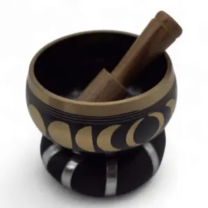 Moon Phase Singing Bowl Set- Black 10.7cm | www.artisangoods.co.uk 4