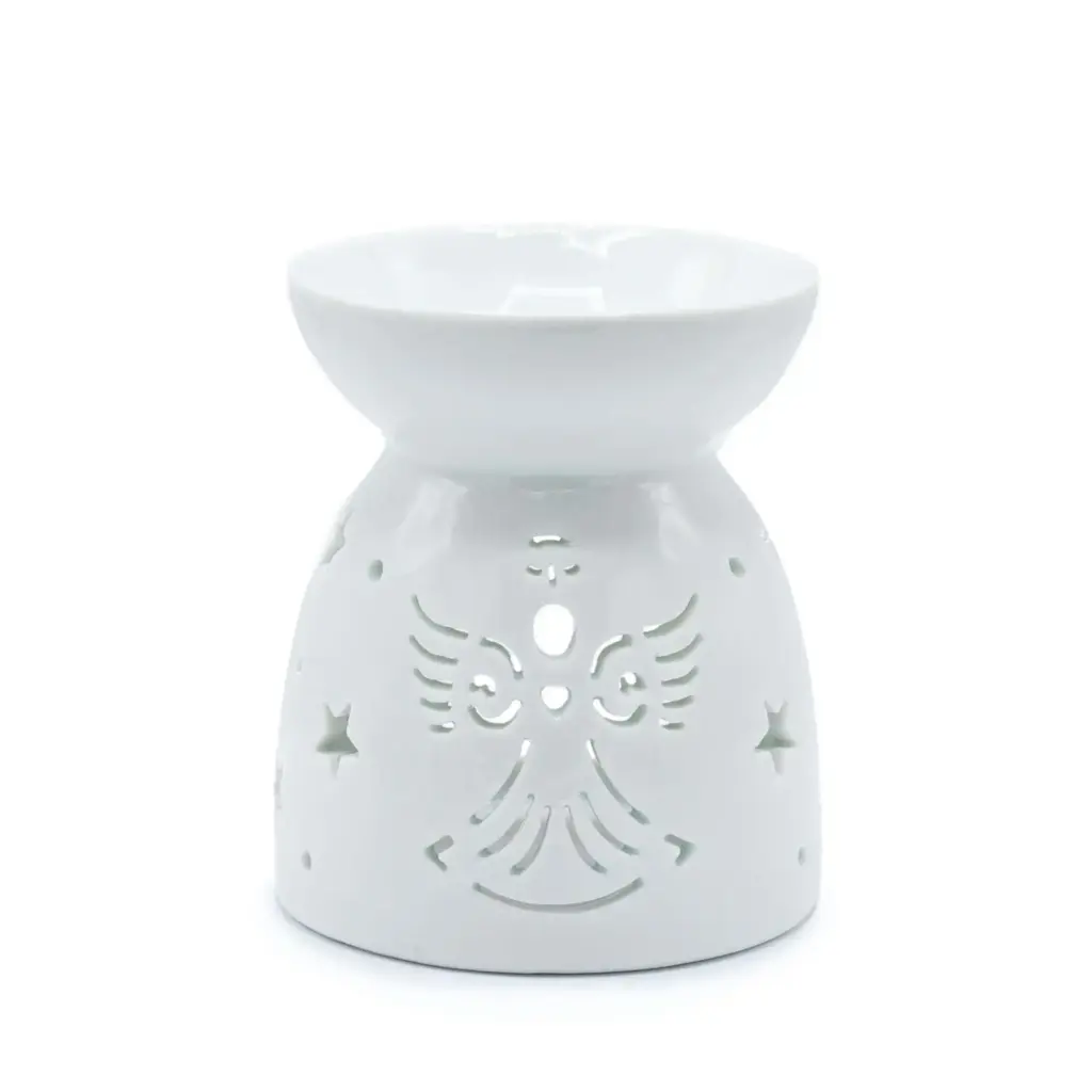 Oil Burner Angel Cut Out- White | www.artisangoods.co.uk