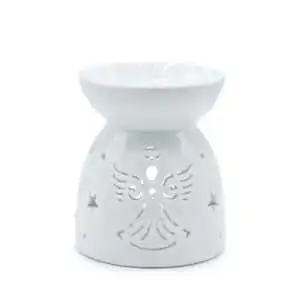 Oil Burner Angel Cut Out- White | www.artisangoods.co.uk 1