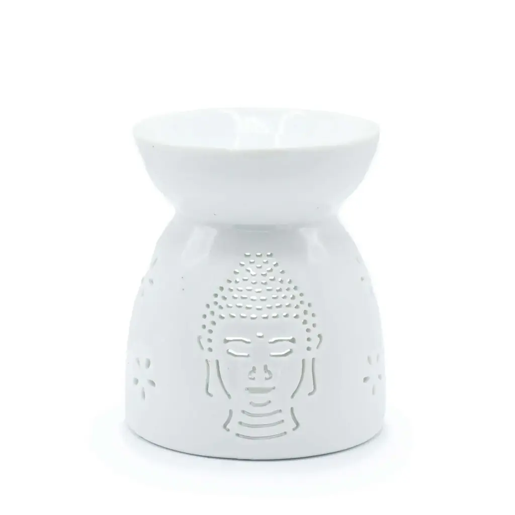 Oil Burner Buddha Cut Out- White | www.artisangoods.co.uk