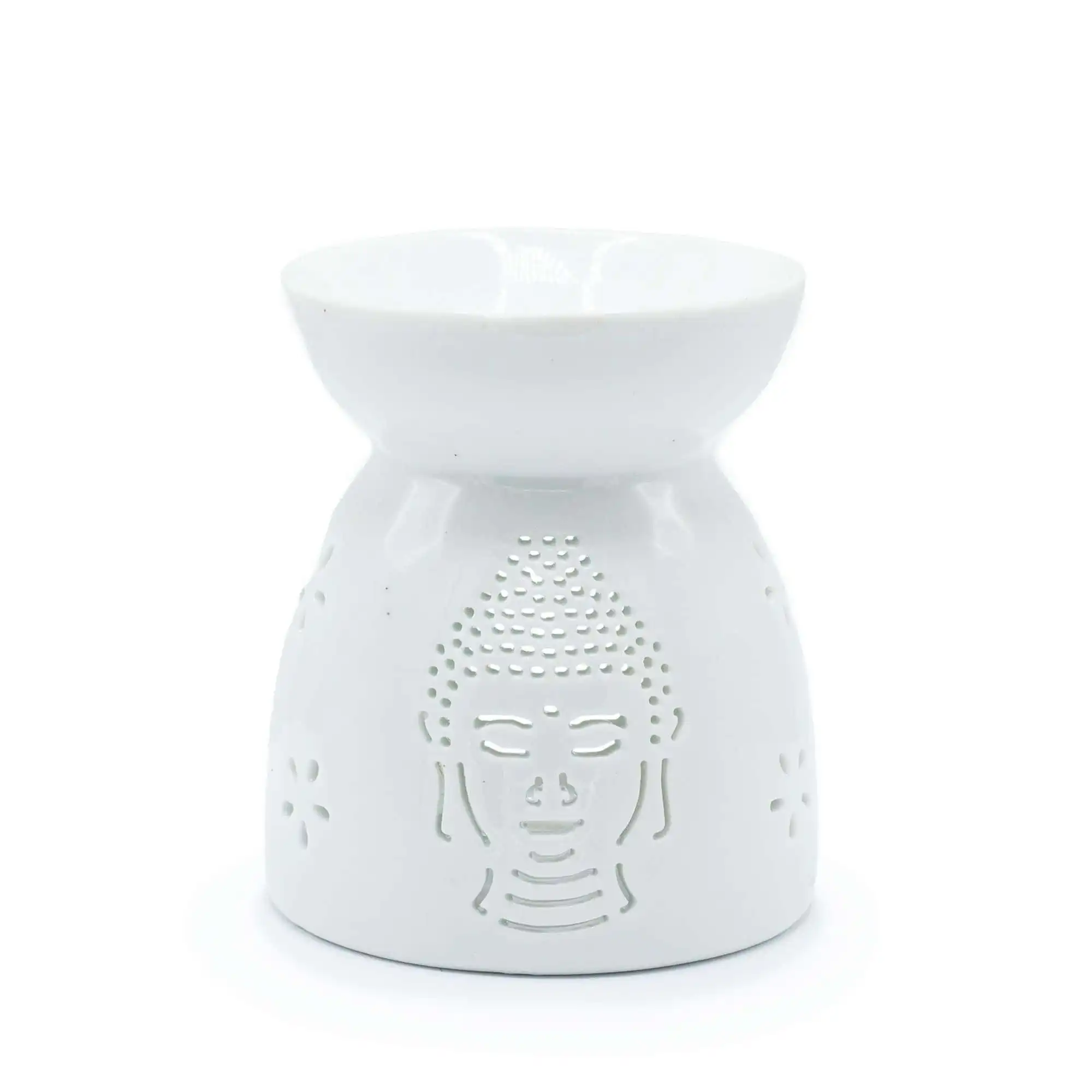 Oil Burner Buddha Cut Out- White | www.artisangoods.co.uk 2 Oil Burner Buddha Cut Out- White | www.artisangoods.co.uk 1