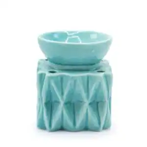Oil Burner Geometric – Blue | www.artisangoods.co.uk 1
