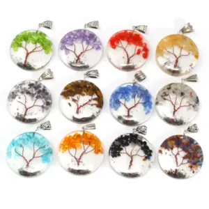 Orgonite Power Pendant – Round Amethyst Tree (mix) | www.artisangoods.co.uk 4