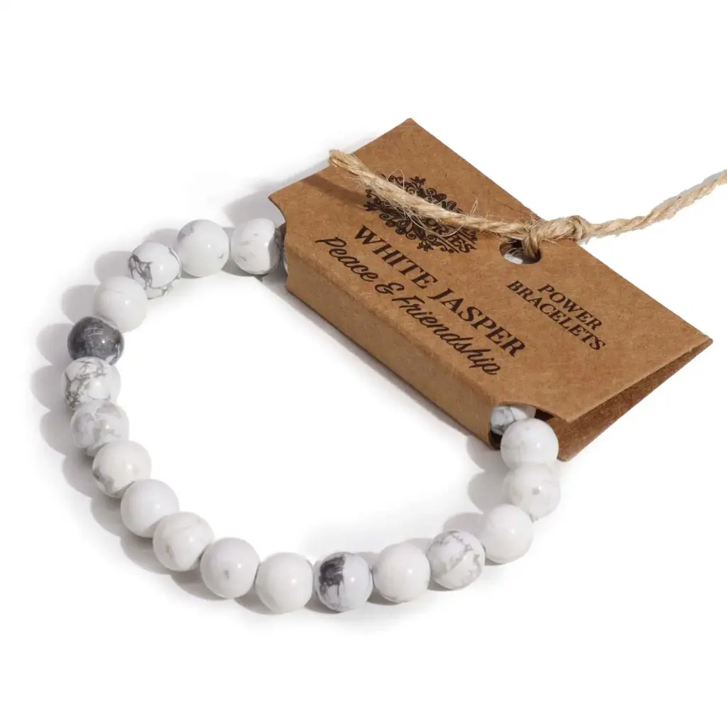 Power Bracelet – White Jasper | www.artisangoods.co.uk 2