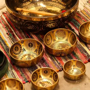 Pure Brass Etched Yogi – Set of 4 – Approx 3.85kg | www.artisangoods.co.uk 14