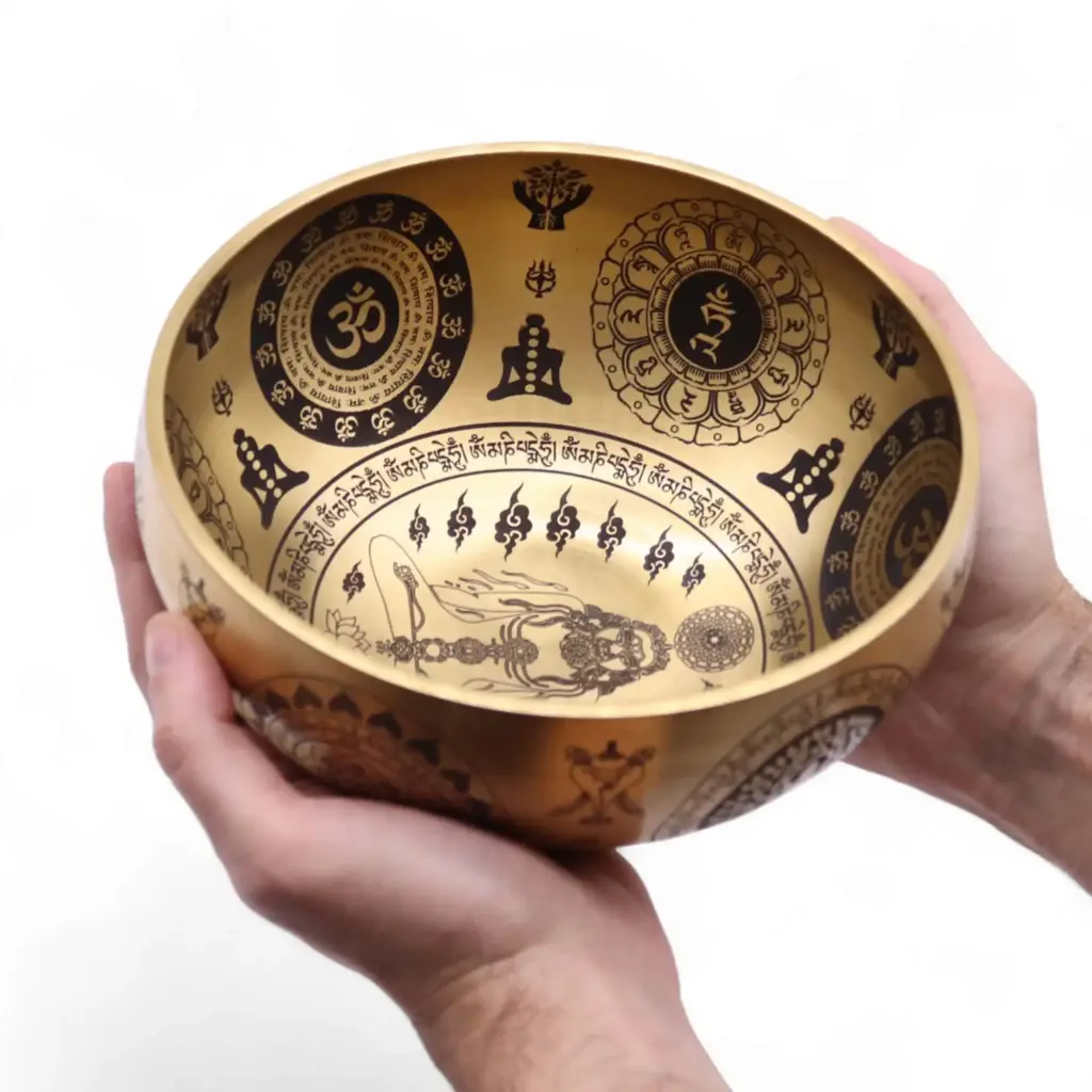 Pure Brass Etched Yogi – Set of 4 – Approx 3.85kg | www.artisangoods.co.uk 4