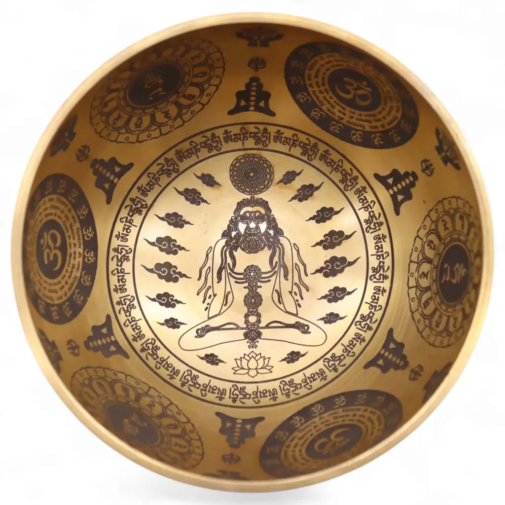 Pure Brass Etched Yogi – Set of 4 – Approx 3.85kg | www.artisangoods.co.uk 7