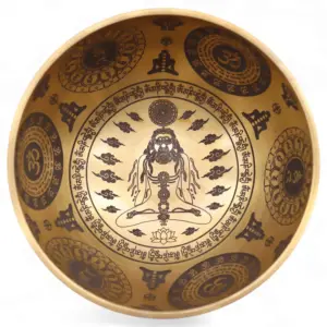 Pure Brass Etched Yogi – Set of 4 – Approx 3.85kg | www.artisangoods.co.uk 7