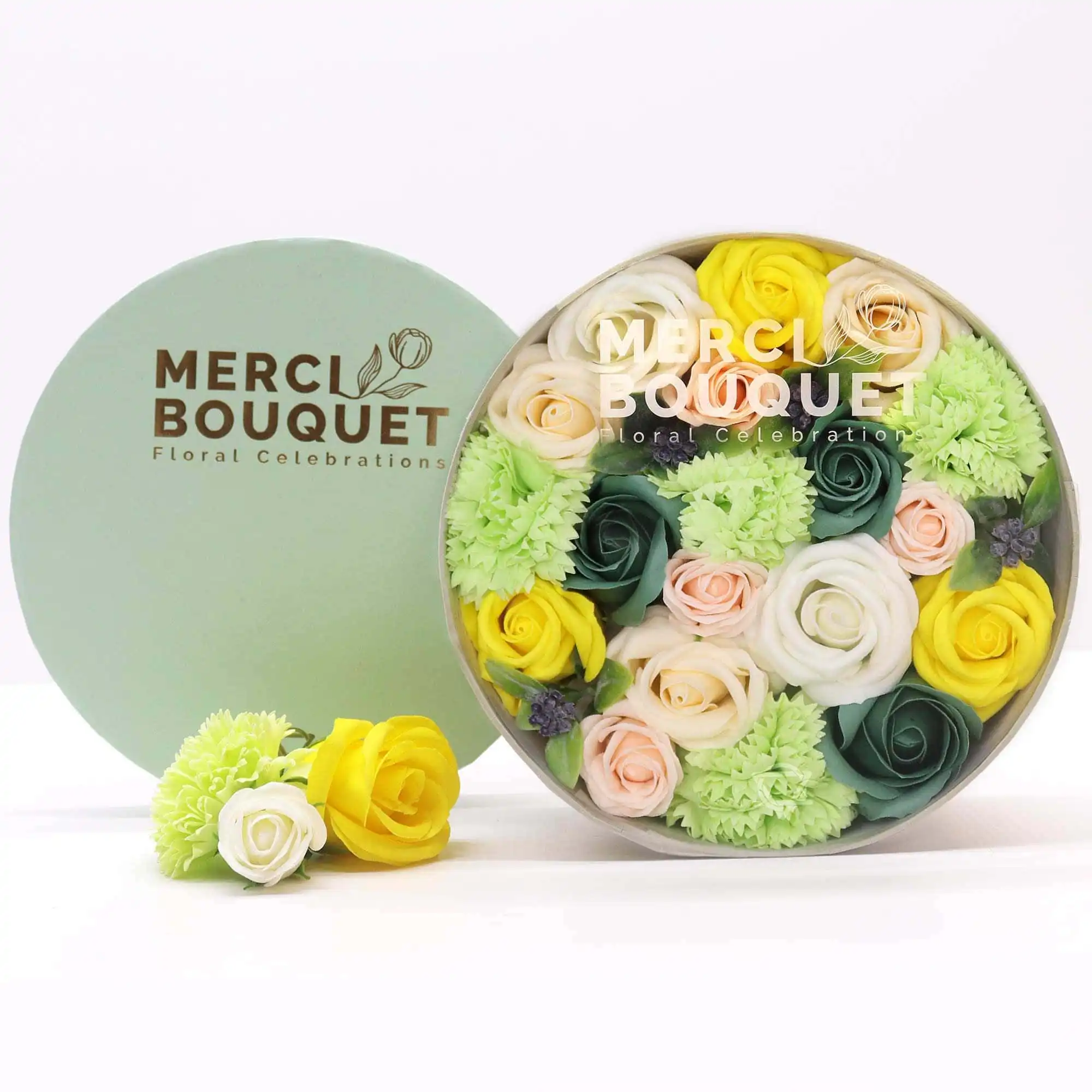 Round Box – Spring Celibrations – Yellow & Greens | www.artisangoods.co.uk 3 Round Box – Spring Celibrations – Yellow & Greens | www.artisangoods.co.uk 2