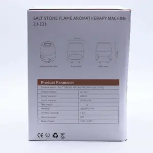 Salt Stone Flame Effect Aroma Diffuser  – White USB – Colour Change and Timer | www.artisangoods.co.uk 10