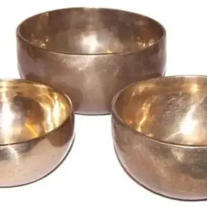 Set of 3 Handmade Brass Singing Bowls | www.artisangoods.co.uk