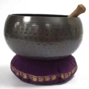 Singing Bowl Velvet Cushion – 11cm | www.artisangoods.co.uk 1