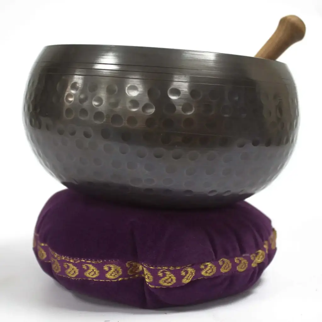 Singing Bowl Velvet Cushion – 16cm | www.artisangoods.co.uk 4
