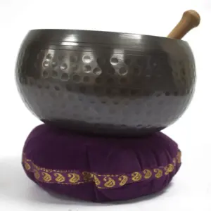 Singing Bowl Velvet Cushion – 16cm | www.artisangoods.co.uk 4