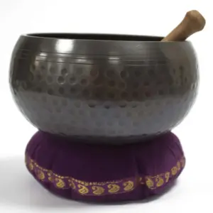 Singing Bowl Velvet Cushion – 16cm | www.artisangoods.co.uk 2