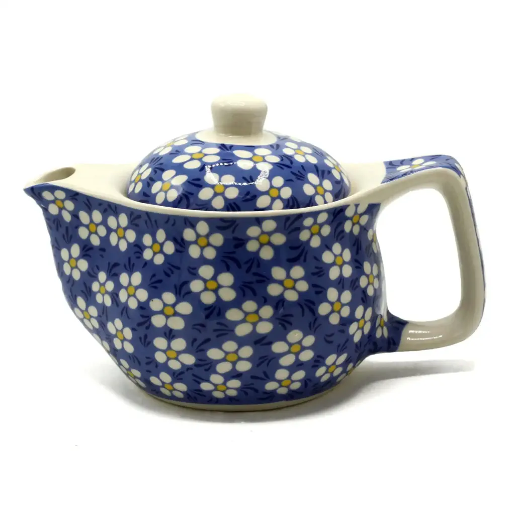 Small Herbal Teapot – Blue Daisey | www.artisangoods.co.uk Small Herbal Teapot – Blue Daisey | www.artisangoods.co.uk