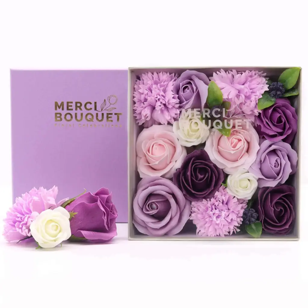 Square Box – Lavender Rose & Carnation | www.artisangoods.co.uk 2 Square Box – Lavender Rose & Carnation | www.artisangoods.co.uk 2