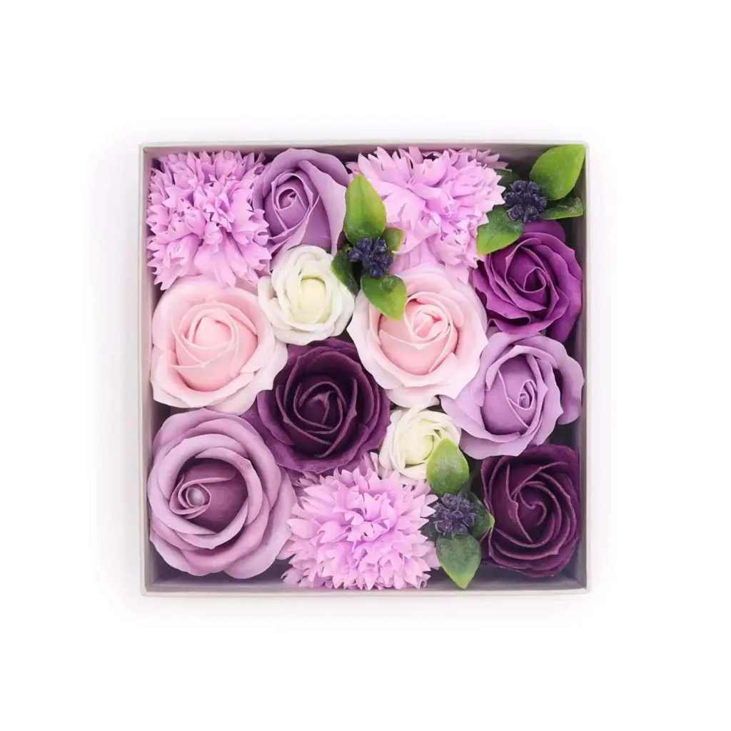 Square Box – Lavender Rose & Carnation | www.artisangoods.co.uk