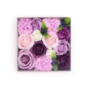 Square Box – Lavender Rose & Carnation | www.artisangoods.co.uk 1