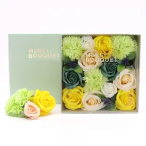 Square Box – Spring Celibrations – Yellow & Greens | www.artisangoods.co.uk 2