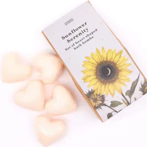 Sunflower Serenity Bath Heart Gift Set | www.artisangoods.co.uk 3
