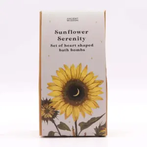 Sunflower Serenity Bath Heart Gift Set | www.artisangoods.co.uk 2