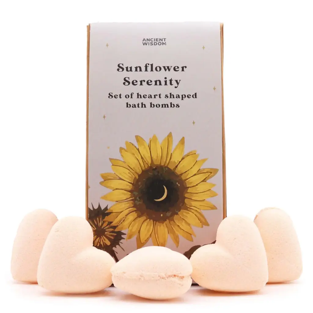 Sunflower Serenity Bath Heart Gift Set | www.artisangoods.co.uk