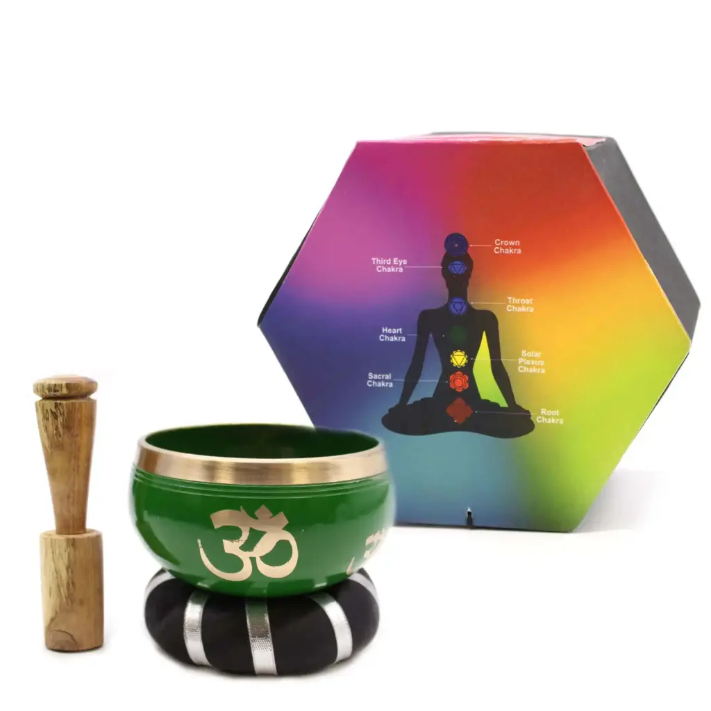 Tree of Life Singing Bowl Set- Green 10.7cm | www.artisangoods.co.uk 5