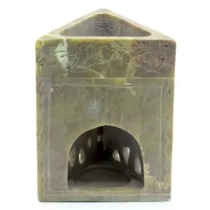 Triangle Soapstone Oil Burner 11x9cm – Elephant | www.artisangoods.co.uk 2