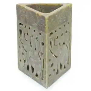 Triangle Soapstone Oil Burner 11x9cm – Elephant | www.artisangoods.co.uk 1