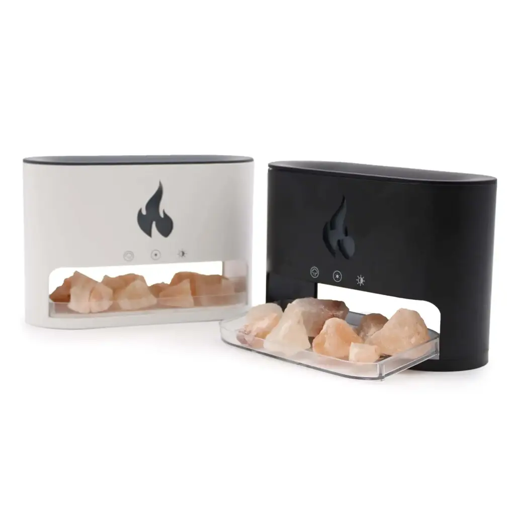 White Blaze Aroma Diffuser – Himalayan Salt Chamber – USB-C – Flame Effect (Salt included) | www.artisangoods.co.uk 7