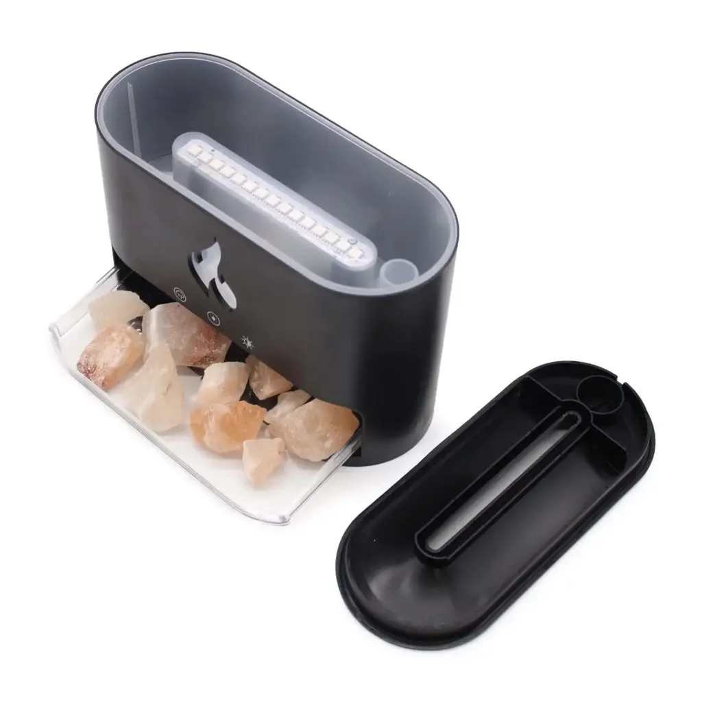 White Blaze Aroma Diffuser – Himalayan Salt Chamber – USB-C – Flame Effect (Salt included) | www.artisangoods.co.uk 6