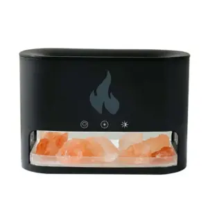 White Blaze Aroma Diffuser – Himalayan Salt Chamber – USB-C – Flame Effect (Salt included) | www.artisangoods.co.uk 5