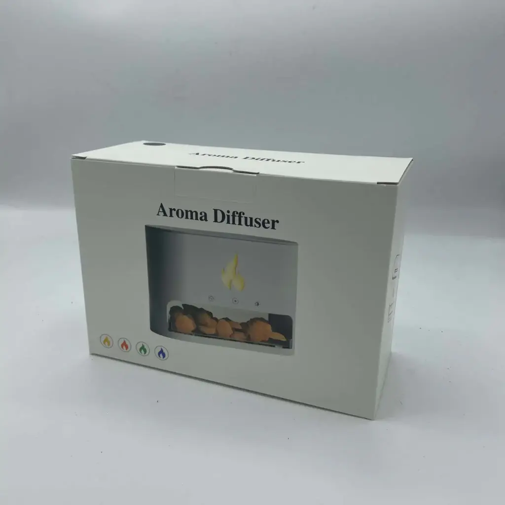 White Blaze Aroma Diffuser – Himalayan Salt Chamber – USB-C – Flame Effect (Salt included) | www.artisangoods.co.uk 3