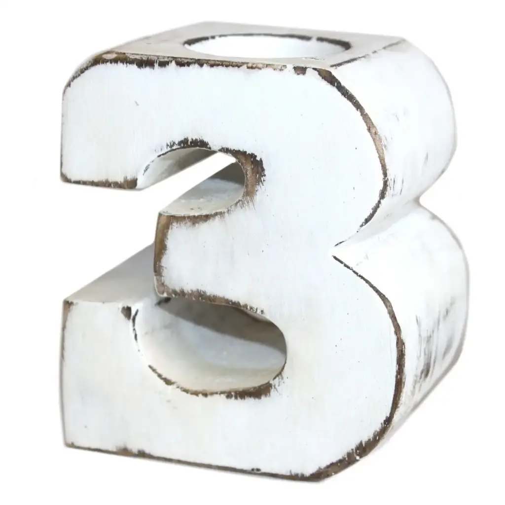 Wooden Birthday Numbers – No.3 | www.artisangoods.co.uk