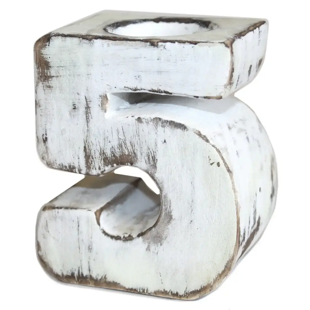Wooden Birthday Numbers – No.5 | www.artisangoods.co.uk