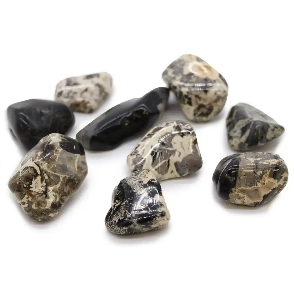 XL Tumble Stones – Jasper – Silverleaf | www.artisangoods.co.uk