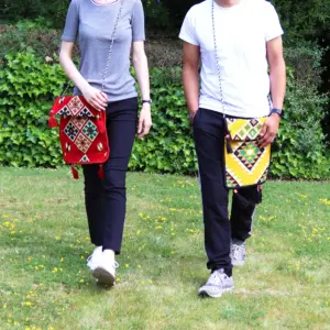 Yellow Kilim Messenger Festival Bag | www.artisangoods.co.uk 3